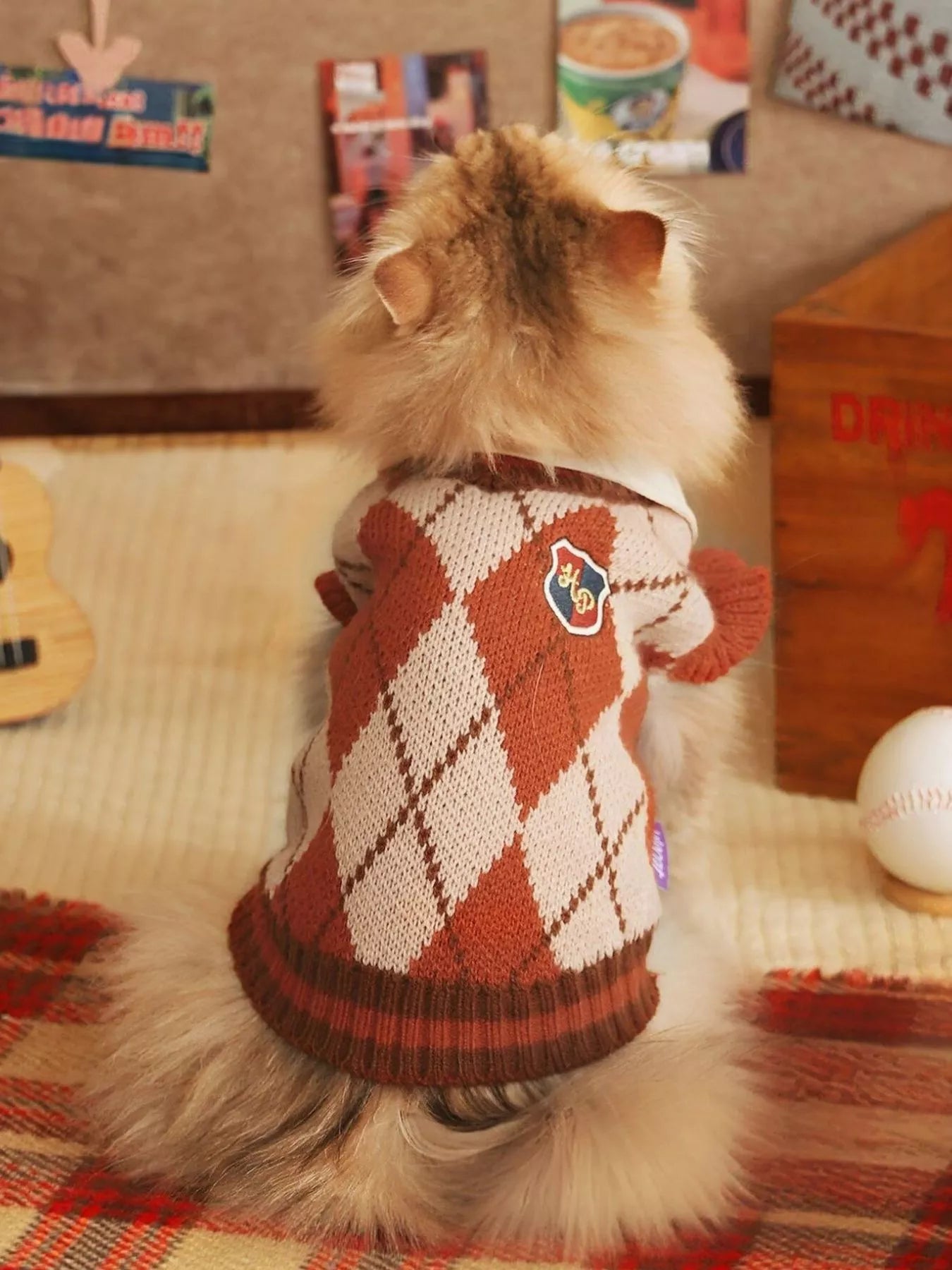 Argyle Pattern Pet Sweater - Loving It Shop