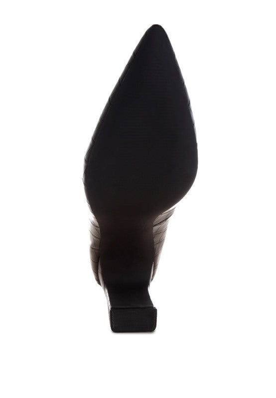 Scheba Sleek Block Heel Pumps