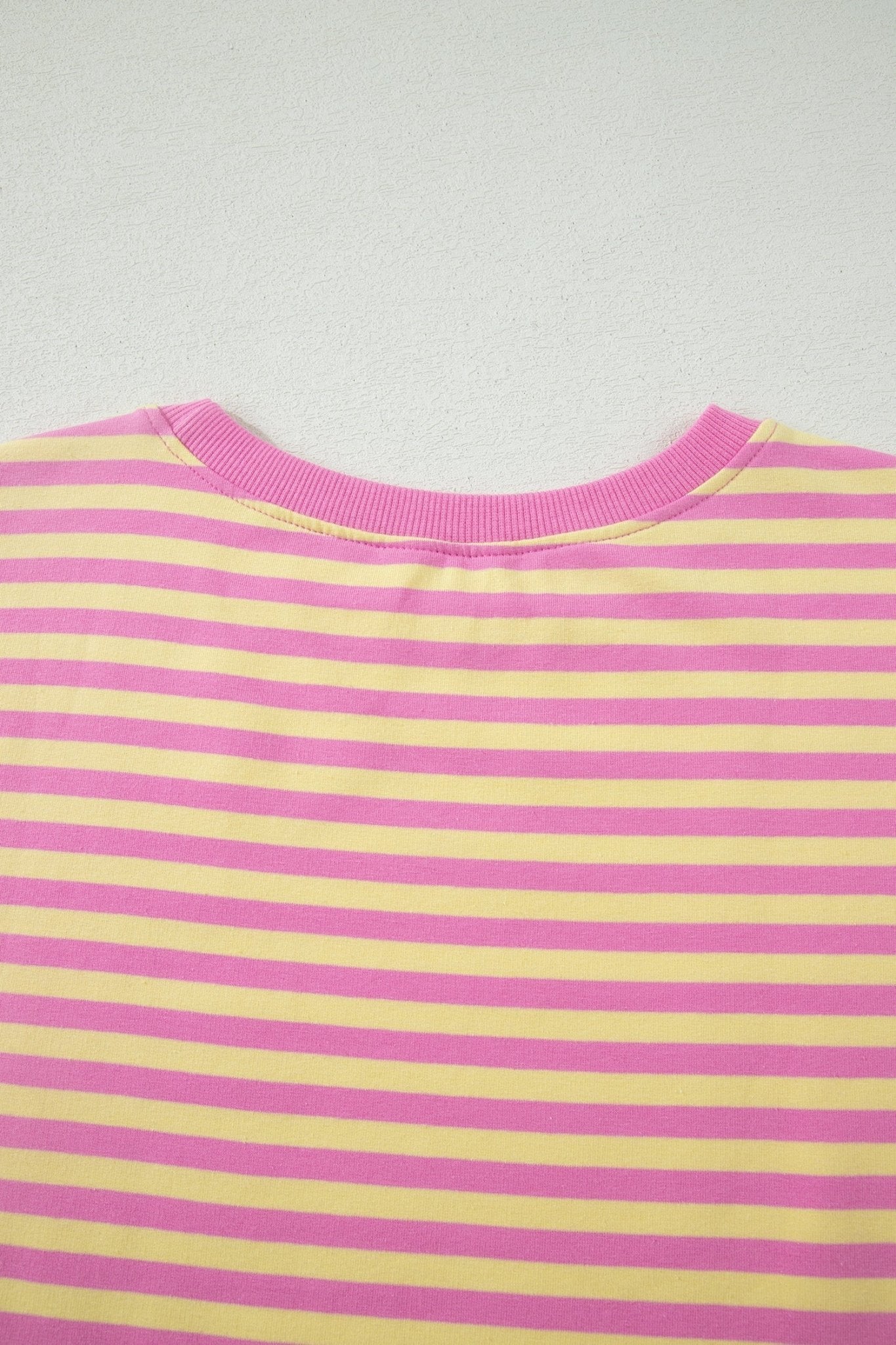 Pink Stripe Loose Short Sleeve Top and Skirt Set - Loving It Shop