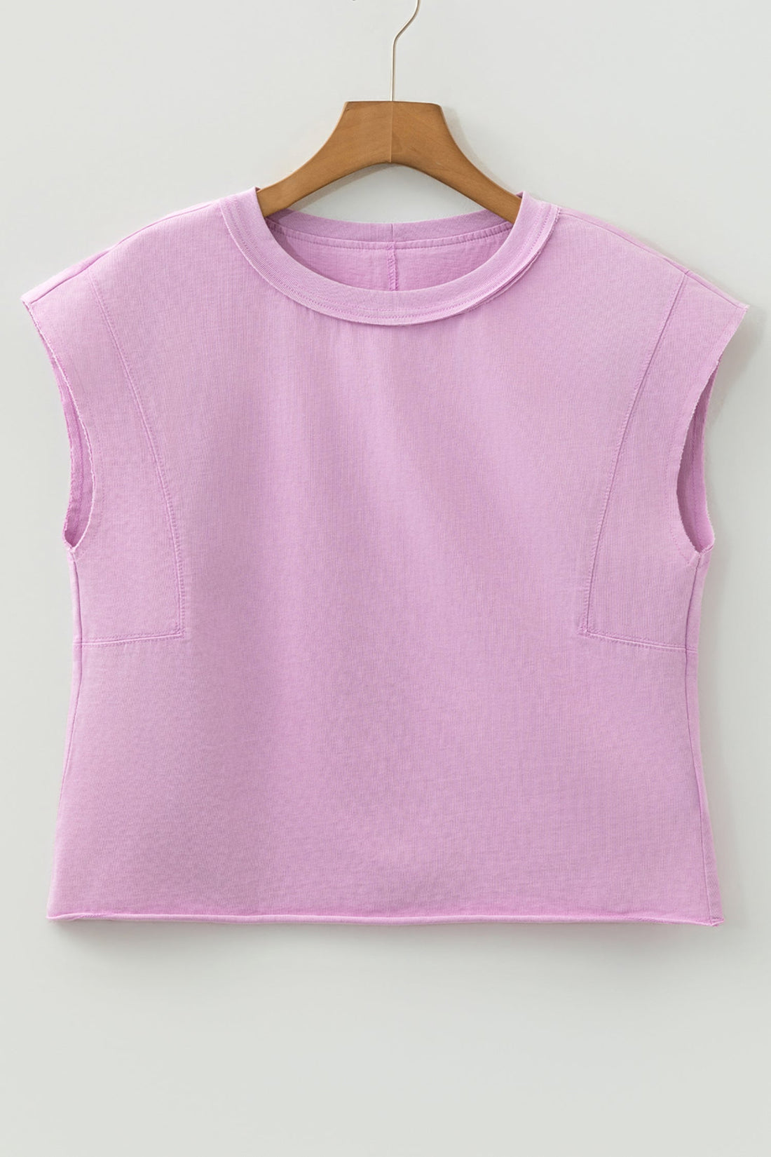 Bright Pink Mineral Wash Boxy Fit Cotton Tank Top