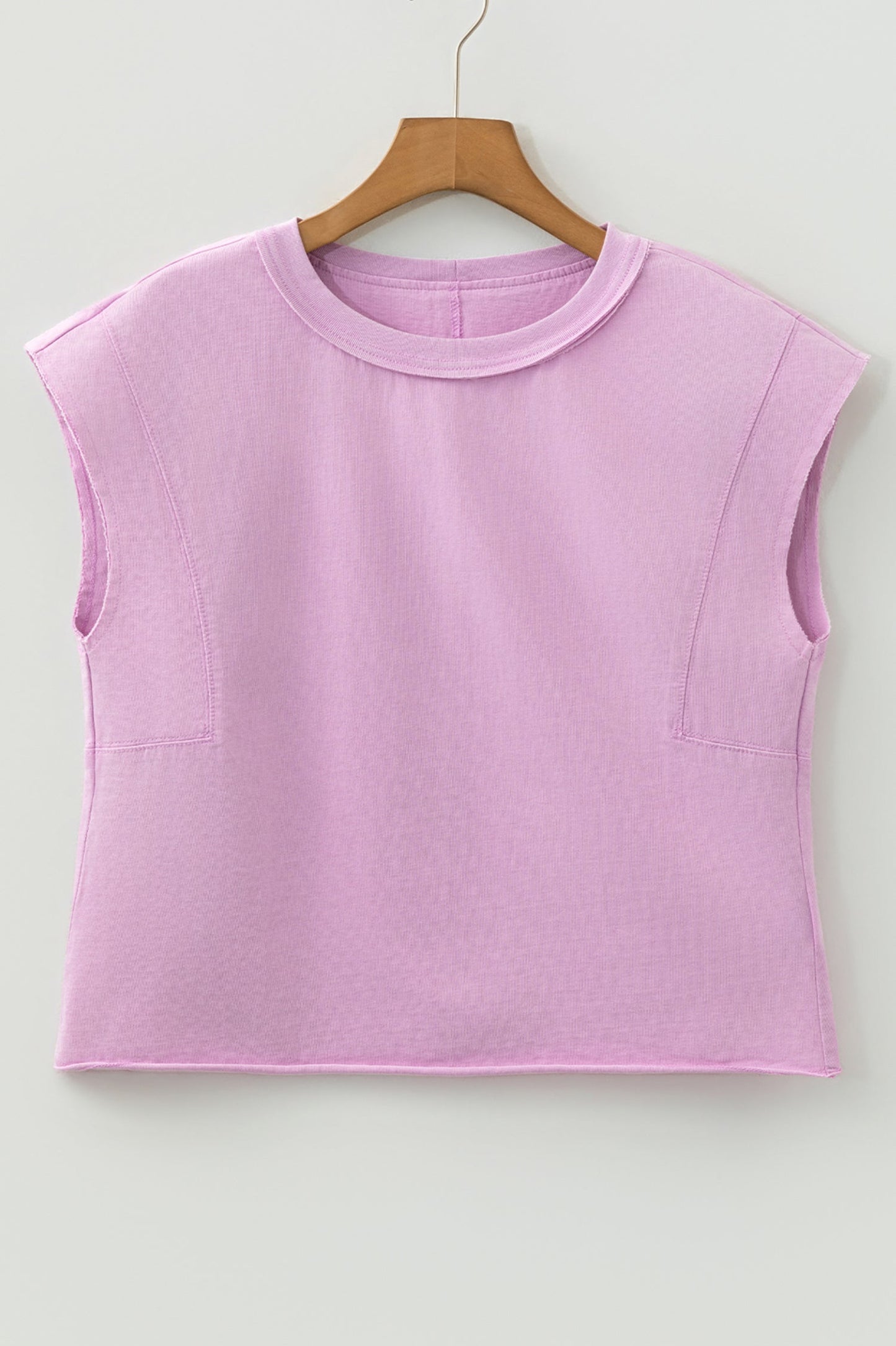Bright Pink Mineral Wash Boxy Fit Cotton Tank Top