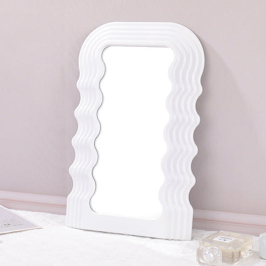 Wave Desktop Makeup Mirror for Entrance Decoration