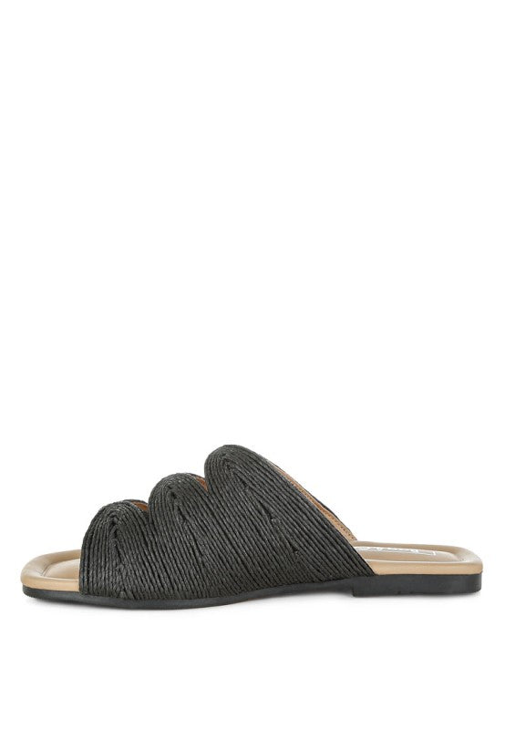 Daisy Doe Raffia Square Toe Flats