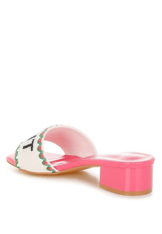 Poshta Saint Tropez Beaded Slip-On Heels
