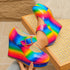 Colorful Round Toe Wedge Mary Jane Loafers - Loving It Shop