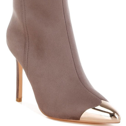 Ridda Metallic Cap Toe Denim Boots