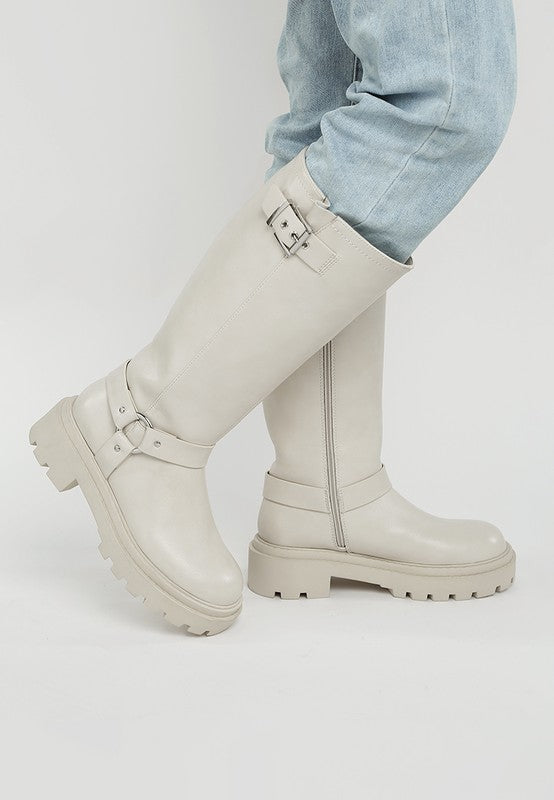 Taimen Harnes Detail Long Boots