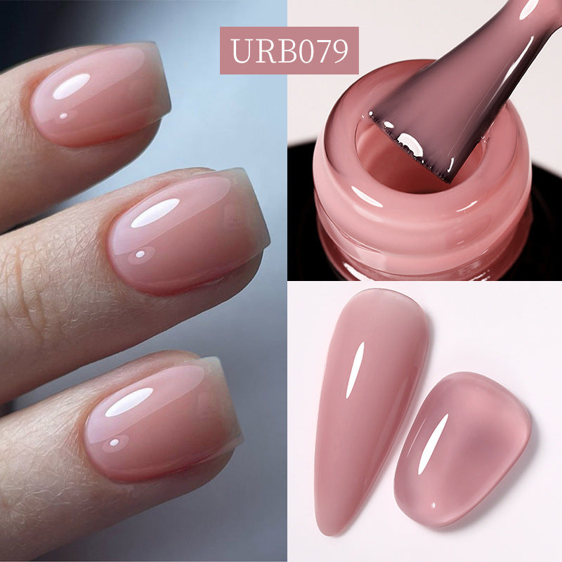 Reinforced Long-lasting No-file Base Coat With Shimmering Glitter Gel Polish