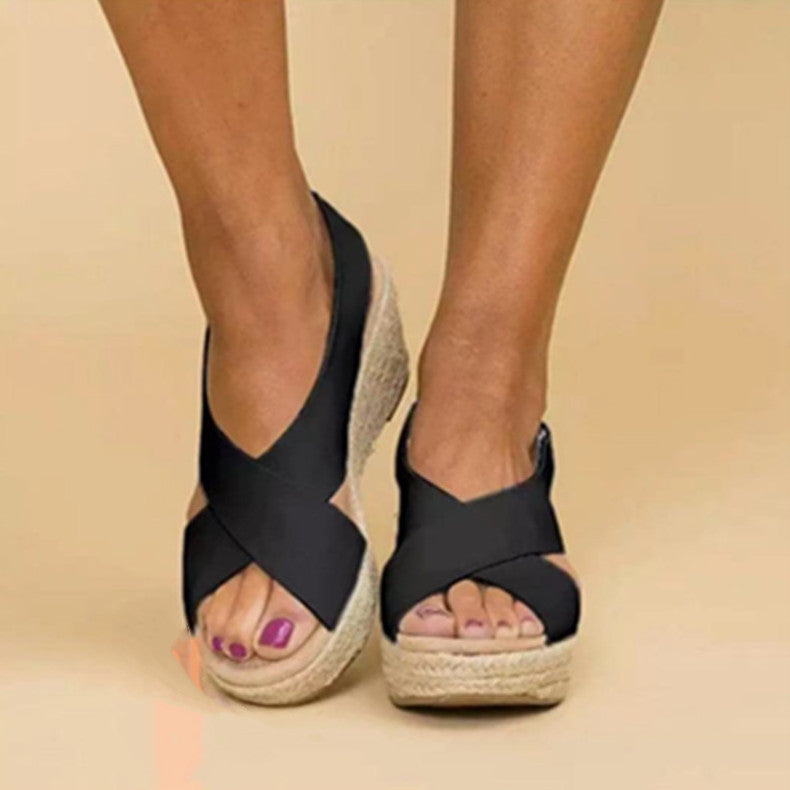 European And American Large Size Wedge Heel Women&