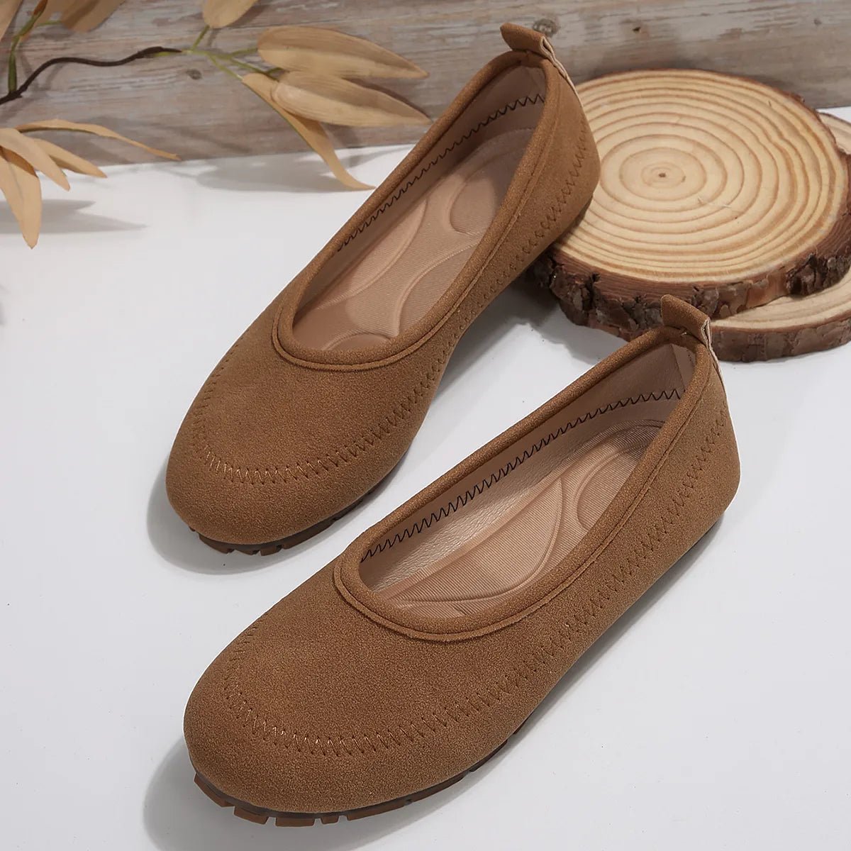 Round Toe Flat Slip - Ons - Loving It Shop