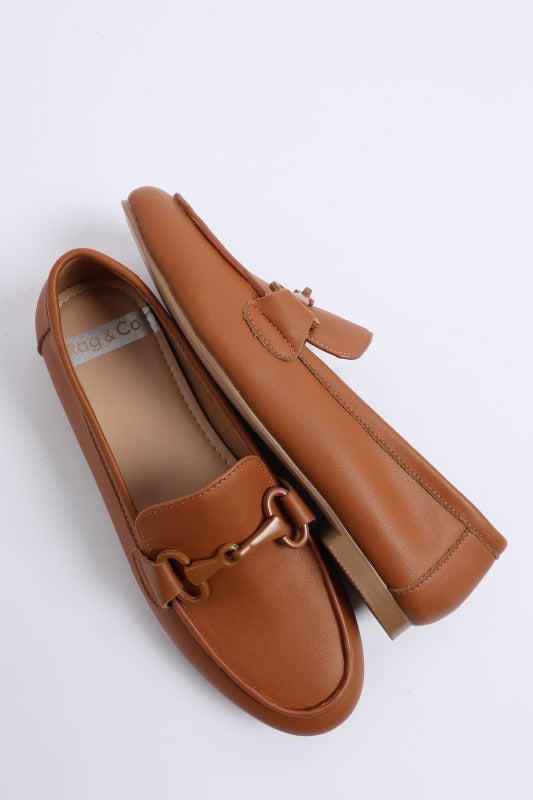 Taranis Monochromatic Horsebit Loafers
