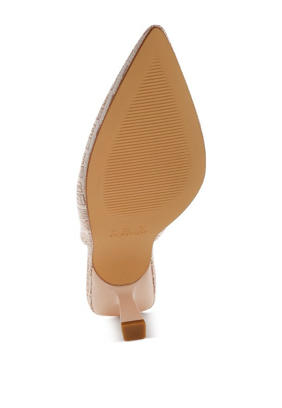 Faina Pointed Toe Kitten Heel Pumps