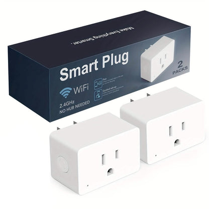 2-Pack: WiFi Smart Plug – 15A, Timer &amp; App Control, Works with Alexa &amp; Google Home