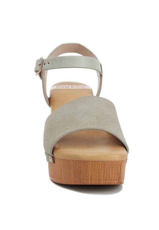 Daniela Genuine Suede Leather High Block Sandals - Loving It Shop