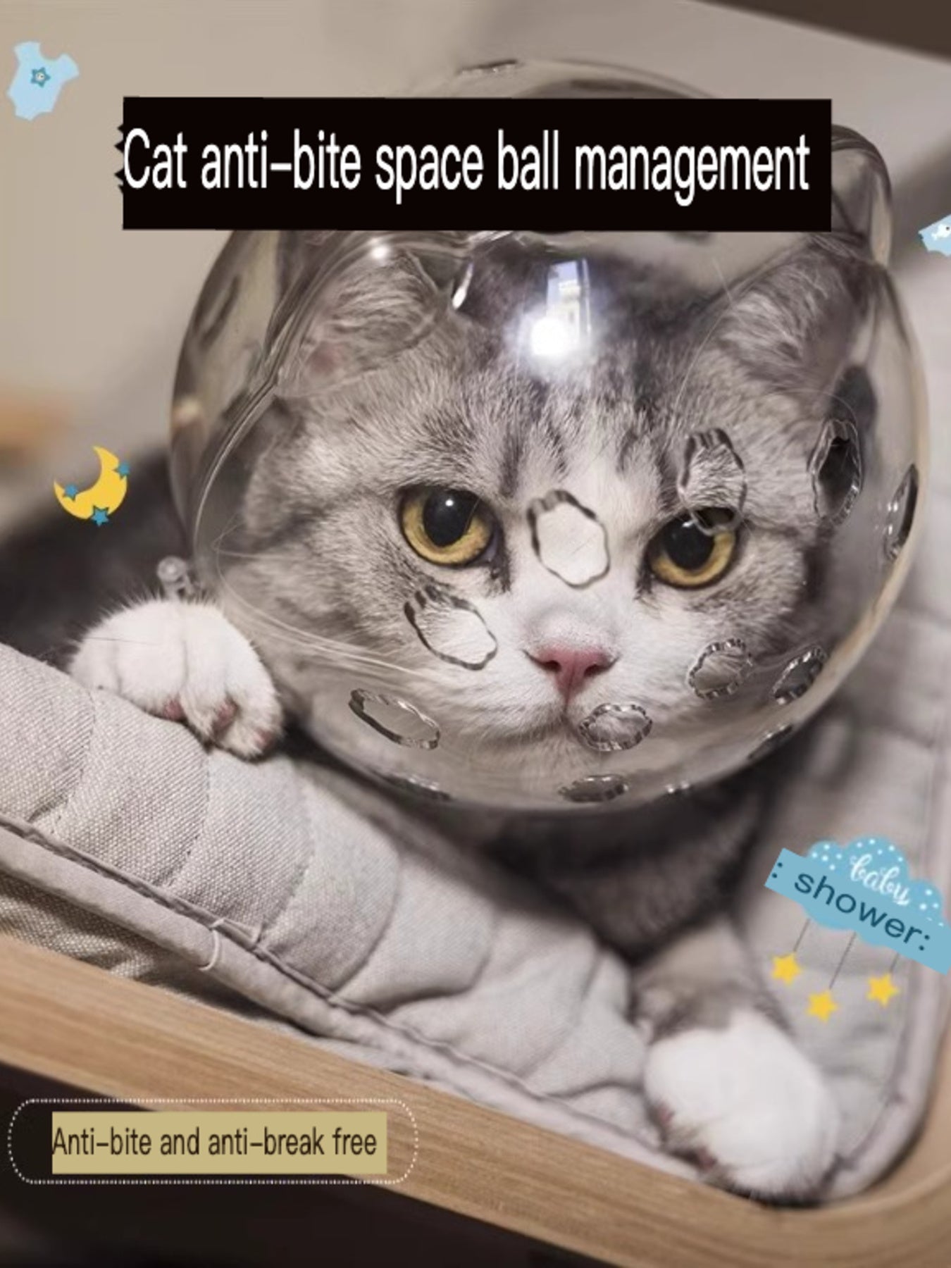 Transparent Anti - Bite Pet Spherical Head Cover - Loving It Shop