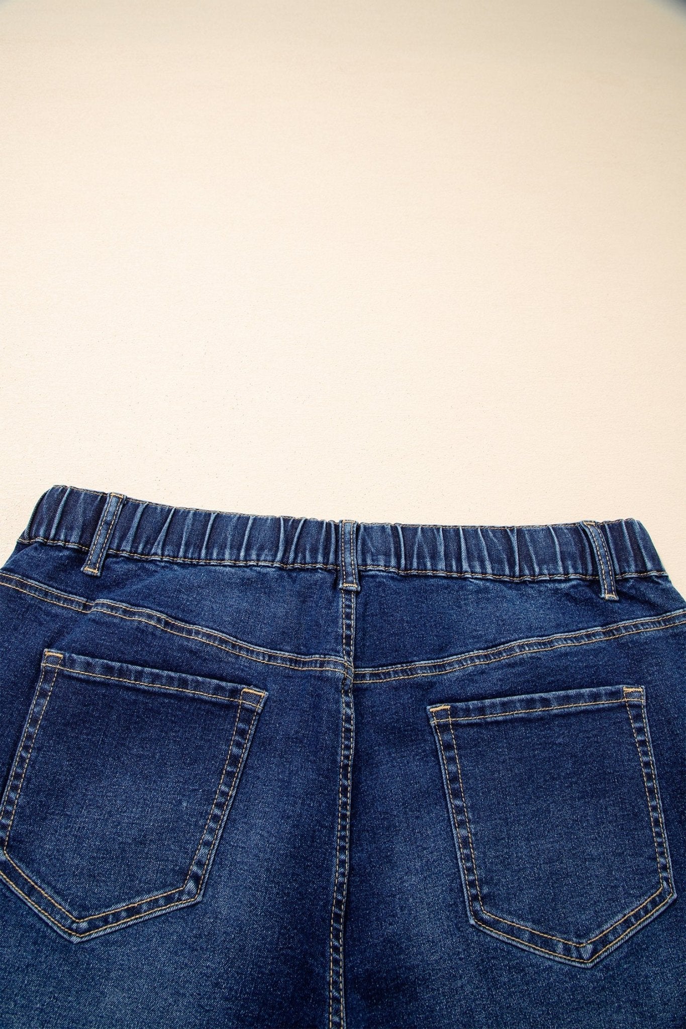 Blue Acid Wash Contrast Lace - up Plus Size Jeans - Loving It Shop