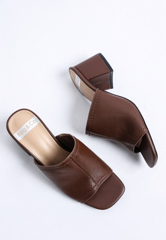 Wuling Slip - On Soft Leather Heels - Loving It Shop