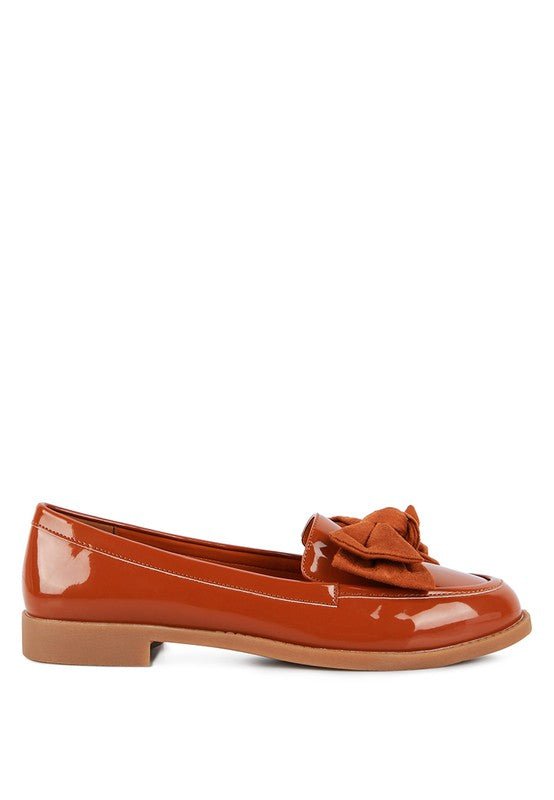BOWBERRY BOW - TIE PATENT LOAFERS - Loving It Shop