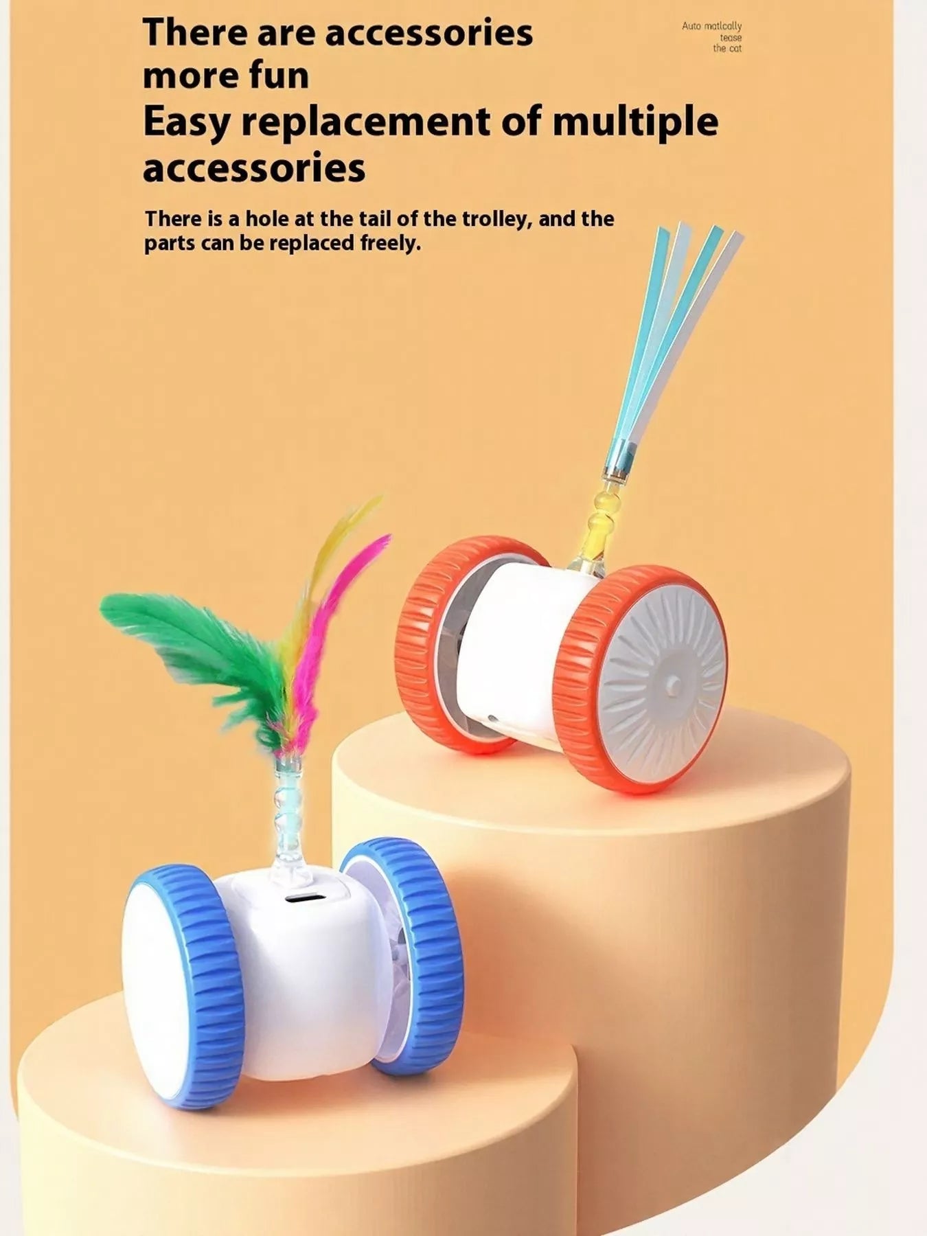 Interactive Self - Rotating Feather Pet Chase Toy - Loving It Shop