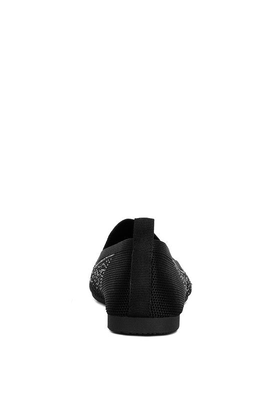 Abedi Rhinestone Embellished Pull Tab Loafers - Loving It Shop