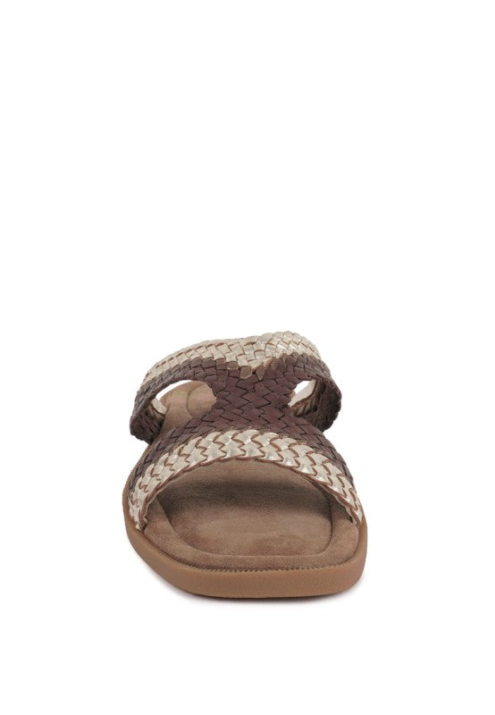 Eirata Braided Real Leather Slip-On Flats
