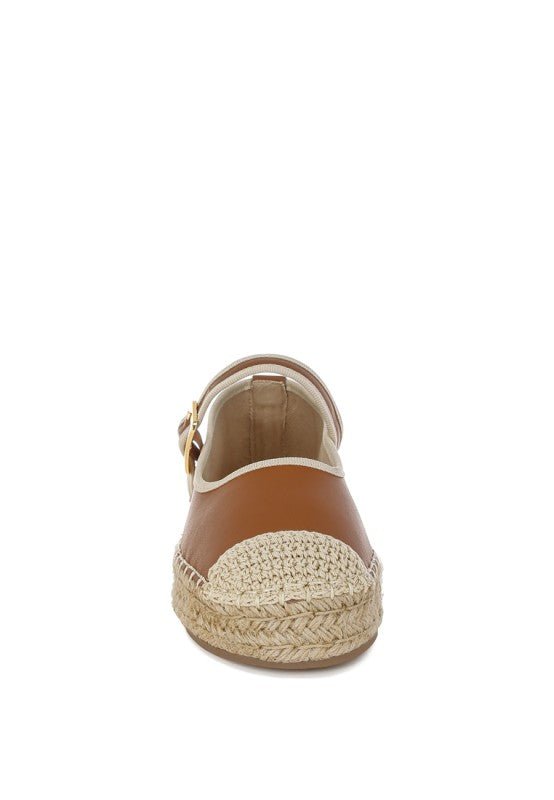 Ostac Genuine Leather Mary Jane Espradrilles - Loving It Shop