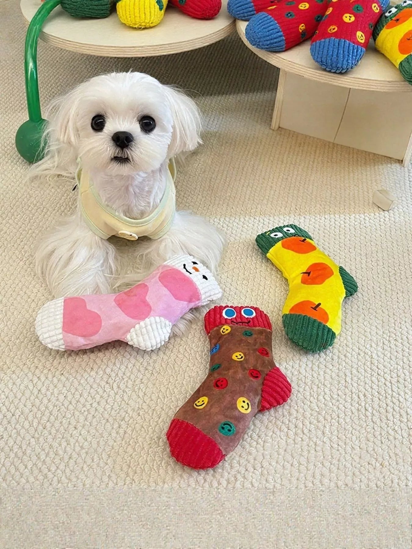 Cartoon Socks Pet Plush Toys - Loving It Shop
