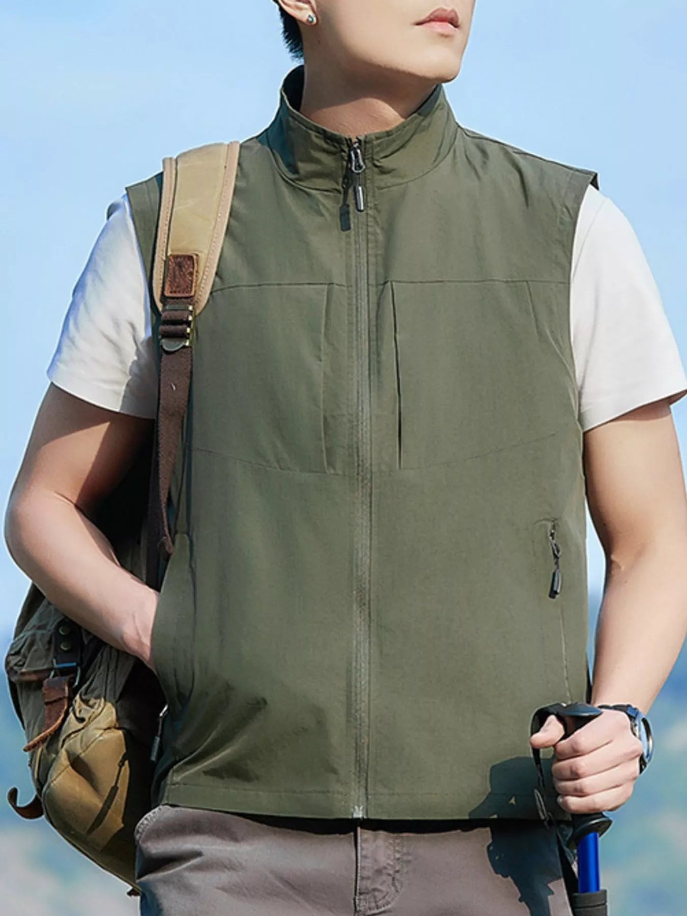 Men's Plus Size Lightweight Zip Up Vest - Loving It Shop