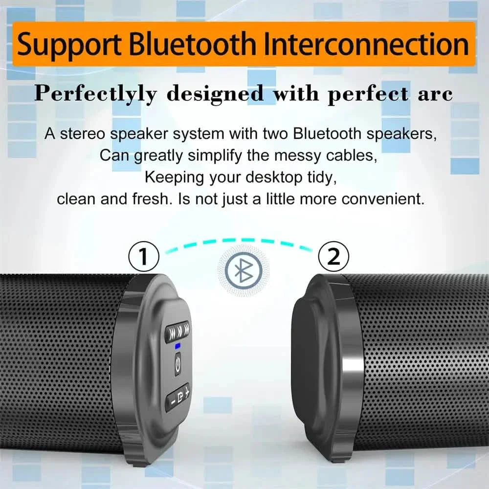 4D Surround Stereo Speakers – Wireless &amp; USB, High-Fidelity Subwoofer, Party &amp; Home Theater, Plug-and-Play