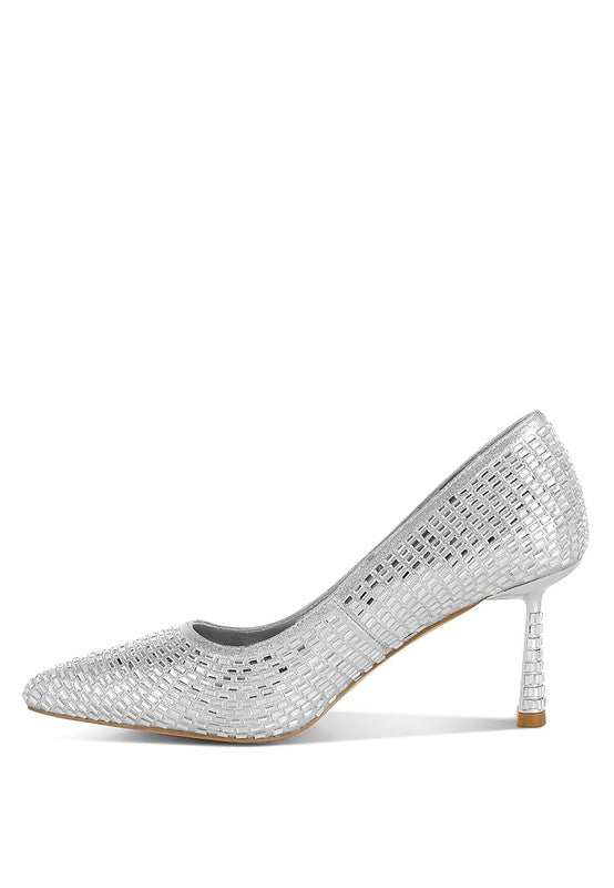 Benjamins Rhinestones Embellished Pumps - Loving It Shop