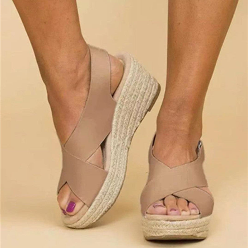 European And American Large Size Wedge Heel Women&