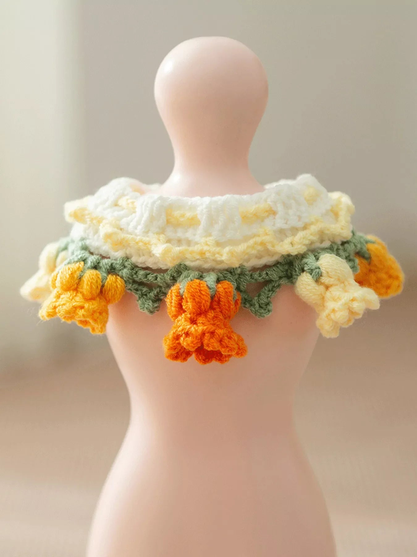 Knitted Floral Pet Collar - Loving It Shop