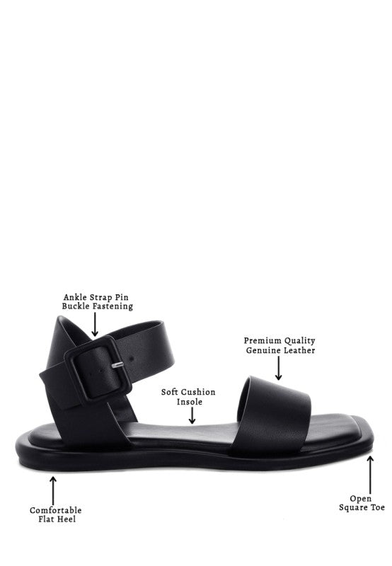 Tayana Chunky Buckle Strap Flats