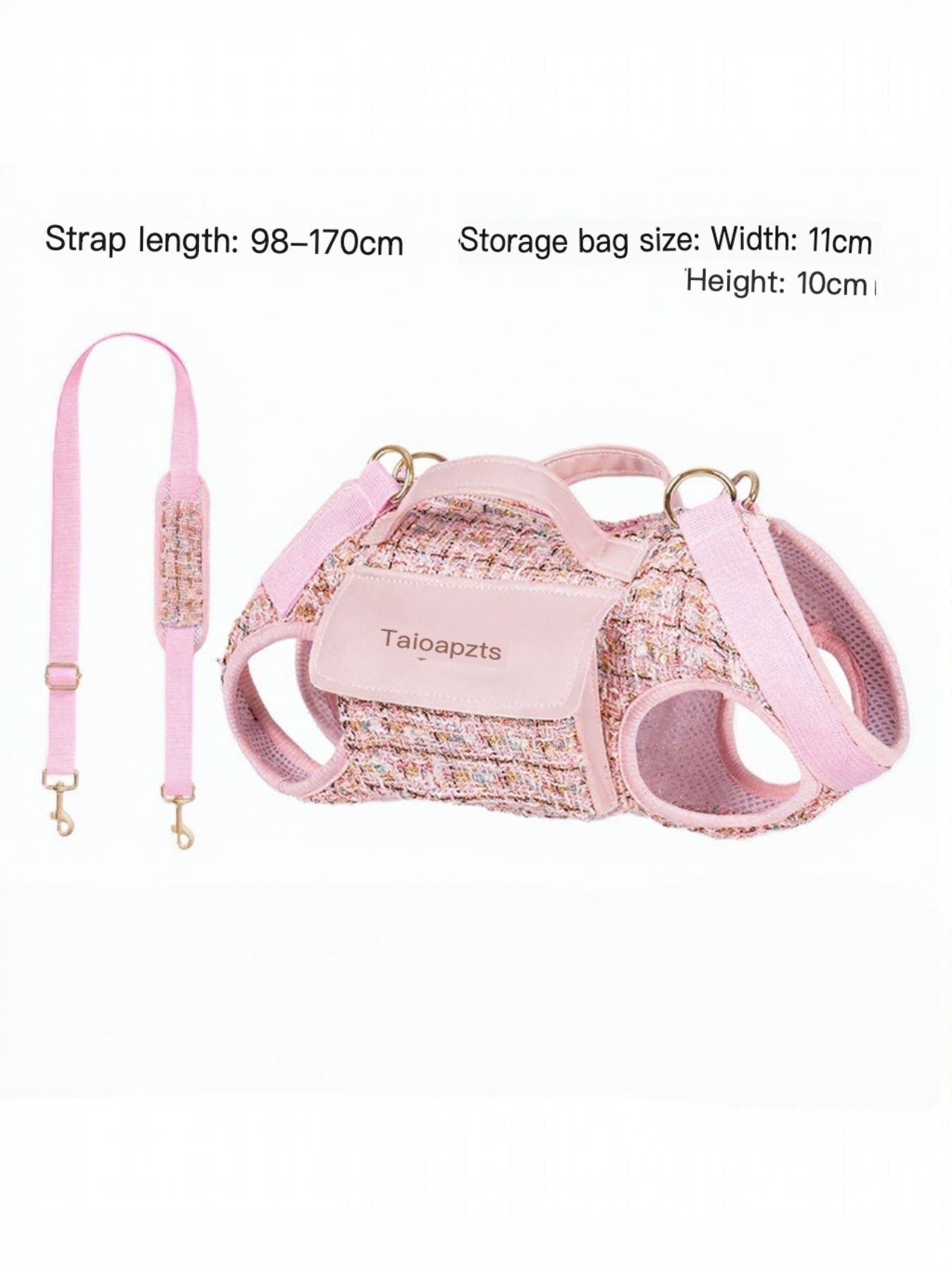 Tweed Pet Harness with Strap - Loving It Shop