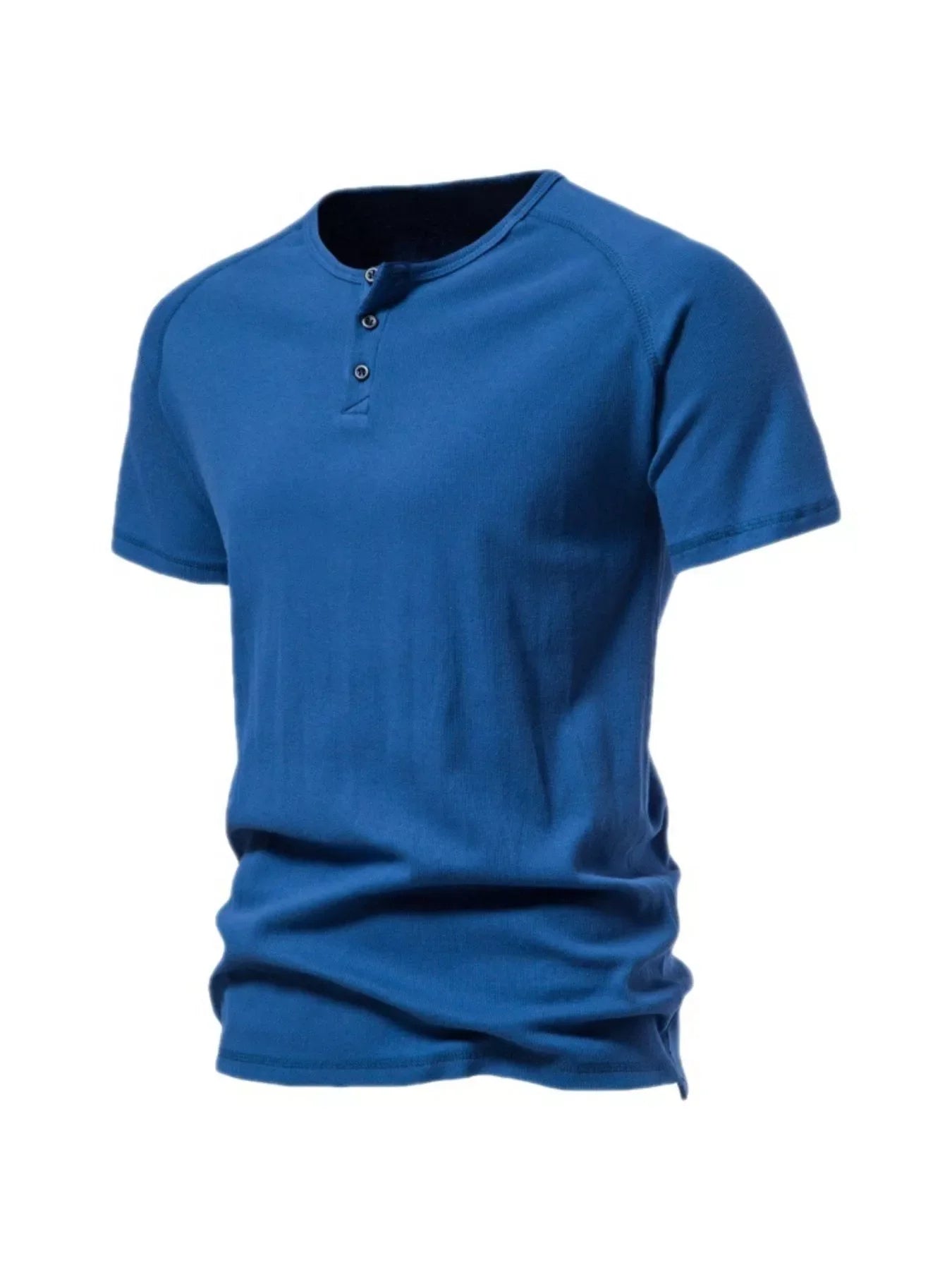 Men's Plus Size Button Detail Casual Henley T-Shirt - Loving It Shop