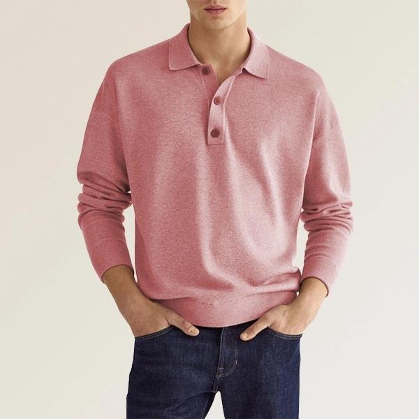 New Autumn Long Sleeve V-neck Buttons Men&