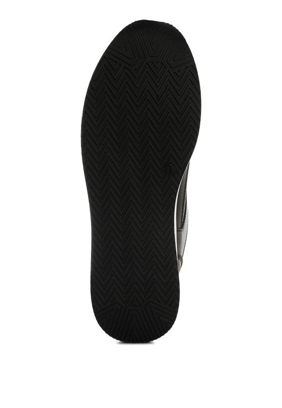 Vespera  Faux Leather & Mesh Sneakers