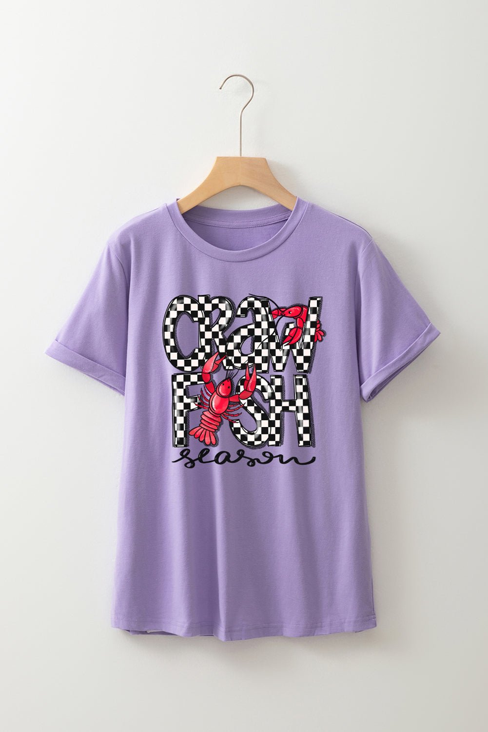 Wisteria Craw Fish Season Graphic Short Sleeve Top - Loving It Shop