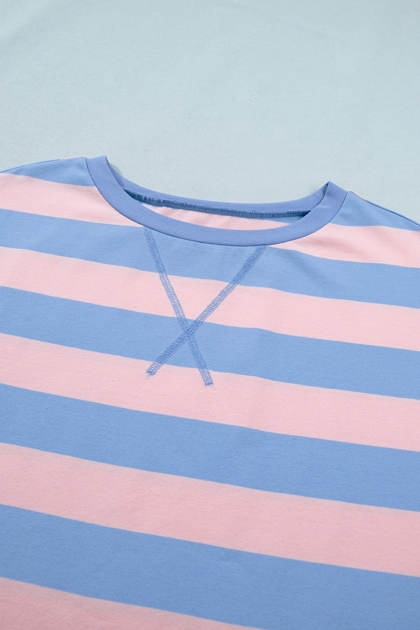 Pink Stripe Dolman Tee Drawstring Skort Athletic 2pcs Set - Loving It Shop