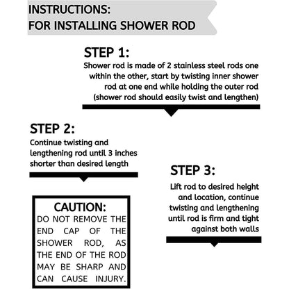 Bolford Shower Curtain &amp; Rod Set