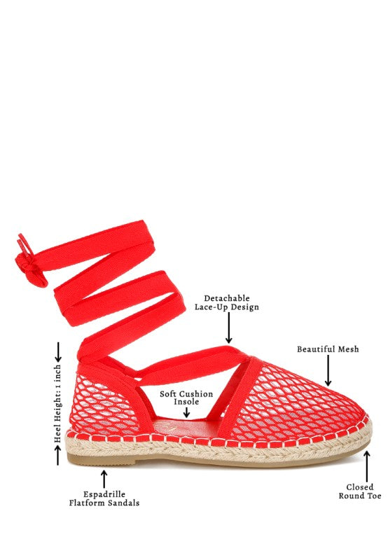 Sonara Mesh Flat Espadrille Sandals