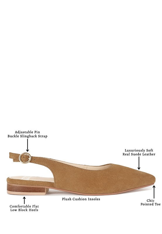 Hocane Genuine Soft Leather Slingback Sandals
