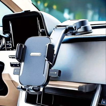 Adjustable Car Phone Holder – Suction Cup Dashboard Mount, Anti-Slip Grip, iPhone &amp; Android