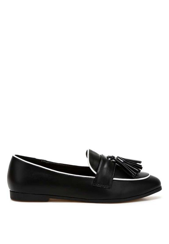Mythos Dual Tone Tassel Loafers - Loving It Shop