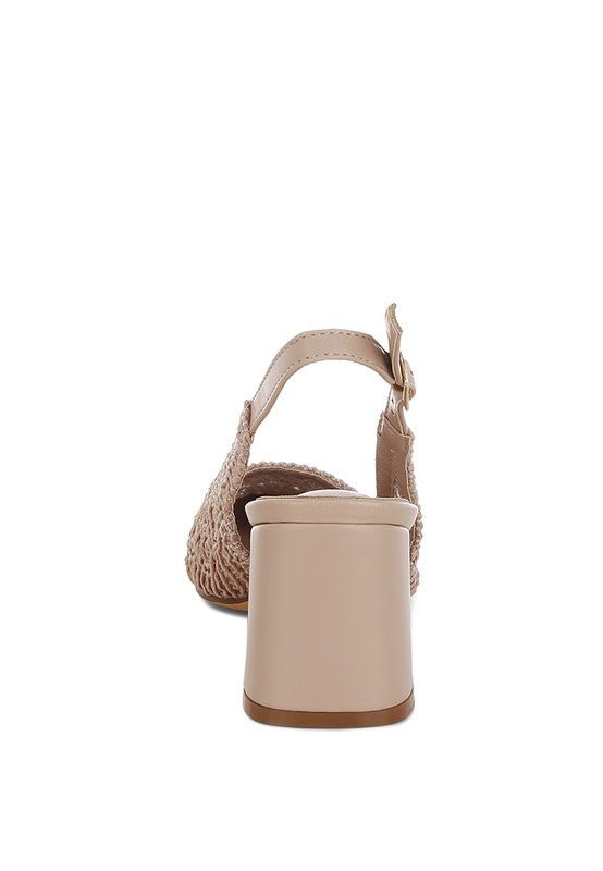 Tolina Woven Design Slingback Sandals - Loving It Shop
