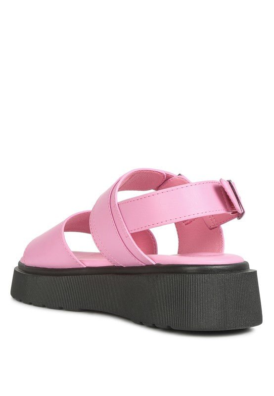 GLADEN Pin Buckle Platform Sandals - Loving It Shop