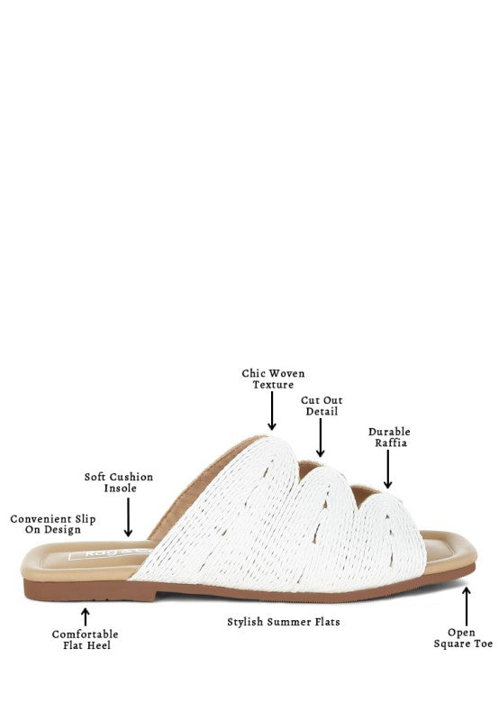 Daisy Doe Raffia Square Toe Flats