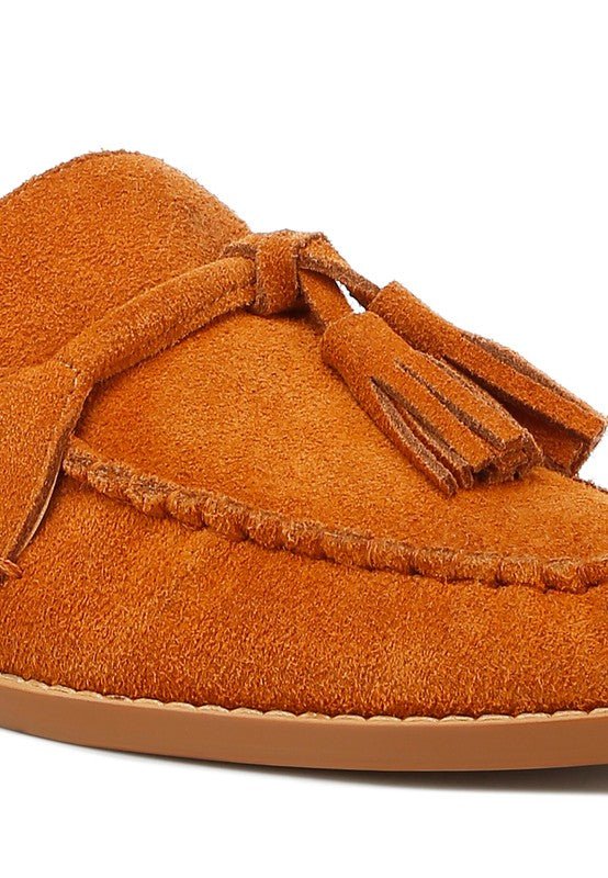 Rhone Tassels Detail Genuine Suede Loafers - Loving It Shop