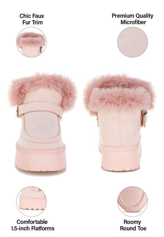 Linka Pin Buckle Detail Snow Boots