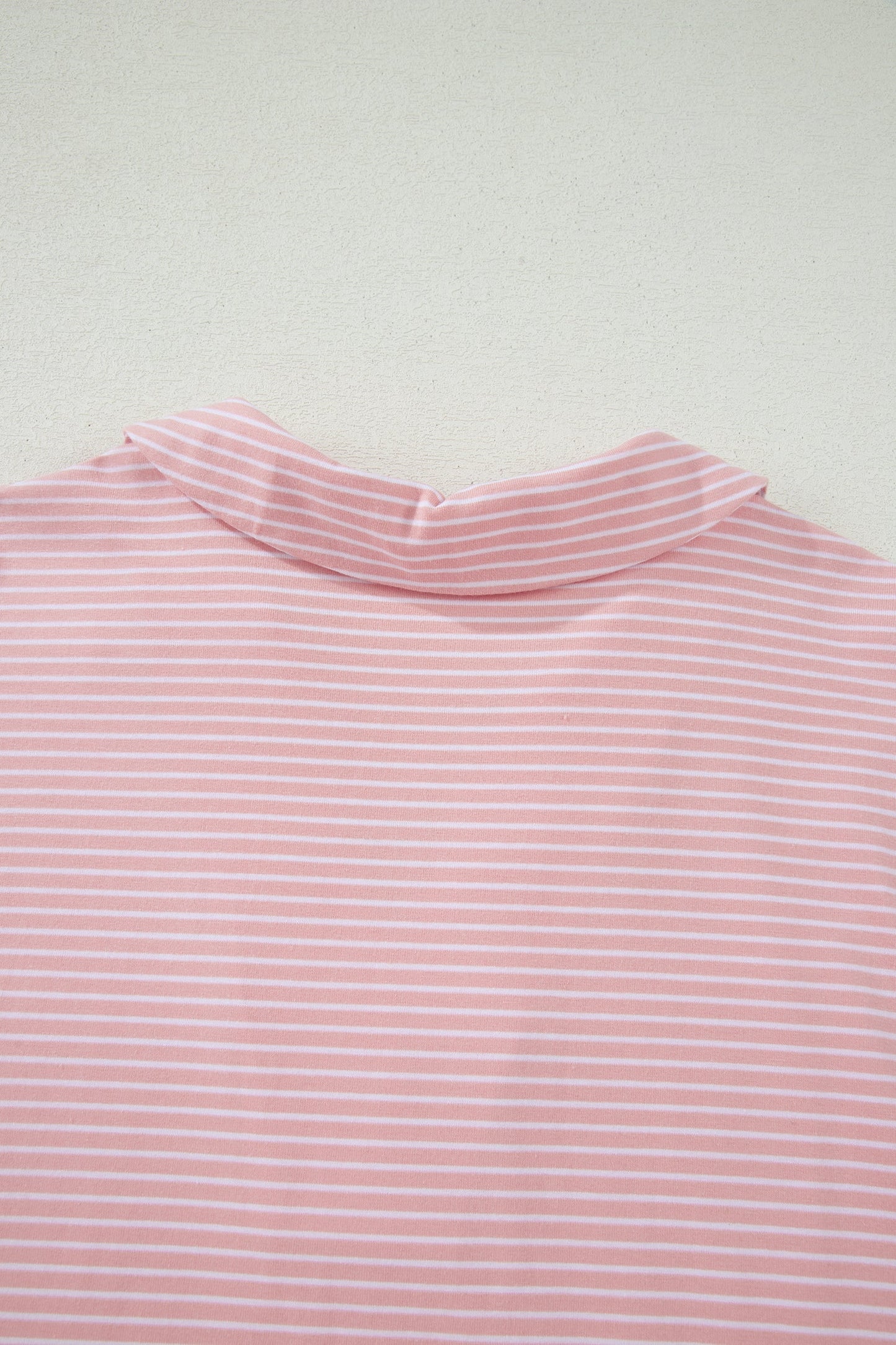 Pink Stripe Dolman Sleeve Polo Shirt and Drawstring Shorts Set
